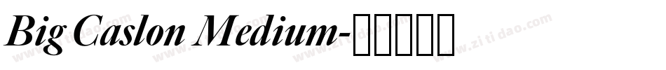 Big Caslon Medium字体转换